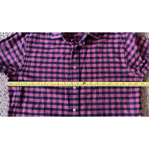 UNTUCKit Long Sleeve Button Up Shirt Men's Pink Black Check Slim Medium JBHS - Picture 5 of 9